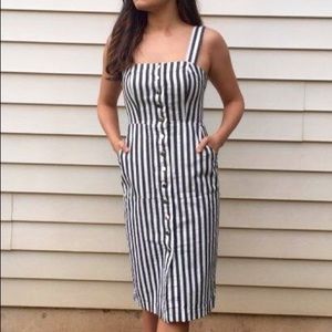 Forever 21 Striped Snap Dress